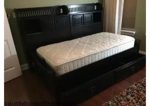 Twin bed and trundle