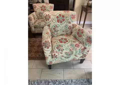 Crate and Barrel Armchairs - Pair
